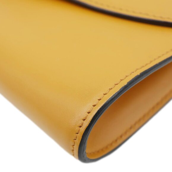 Gucci Zumi Flap Smooth Leather Shoulder Bag Yellow 572375 - Picture 9 of 16